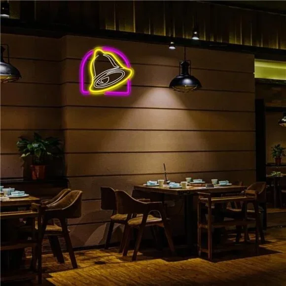Taco Bell LED Neon Light Food Sign Room Decor Mexican Restaurant Foodie Tacos NW